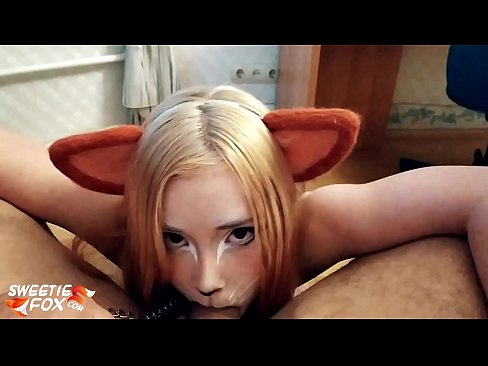 ❤️ Kitsune inomedza mboro uye nekukandira mumuromo make Russian zvinonyadzisira ❌